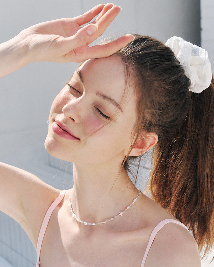■ENGBROX■ pave heart pearl necklace EBNL23059SV 新世界独家] peace heart pearl necklace 项链set - engbrox